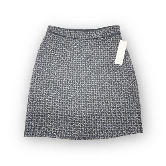 Lapis Black Gray Tweed Skirt Women’s Size Medium NWT - Picture 1 of 12